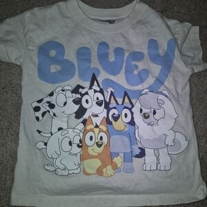 Lucy Kids Bluey T-Shirt - White and Blue